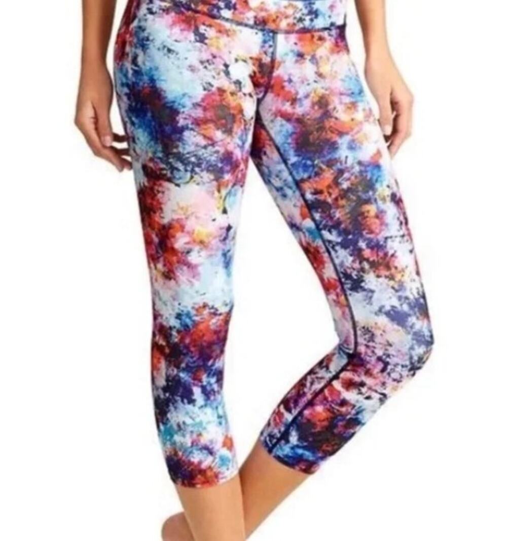 Athleta Hypersonic Sonar Ember Orange Leggings, Size M